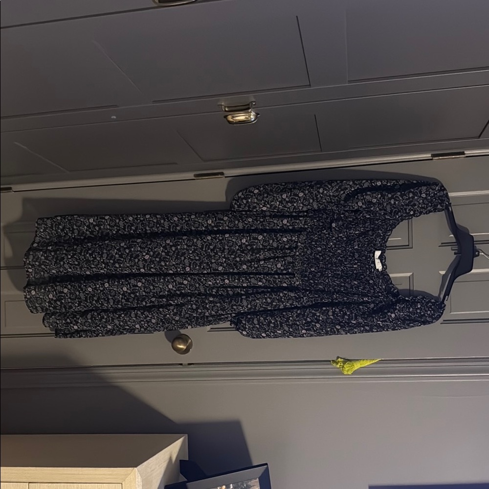 COPY - Smocked Black Floral Dress